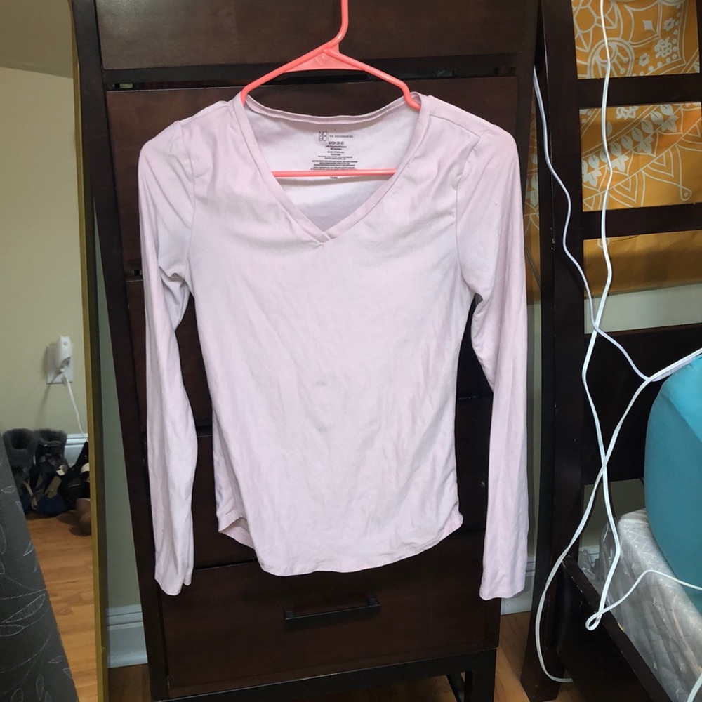 light pink long sleeve